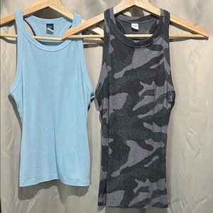 Oldnavy Blue and Camo Tank Tops